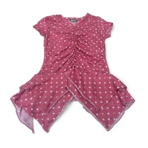 y2k Periscope polka dot top